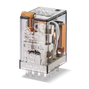 RELEU INDUSTRIAL MINIATURIZAT FISABIL ALIMENTARE 110VC.A. 4C 7A AGNI CU BUTON DE PROBA BLOCABIL+ INDICATOR MECANIC