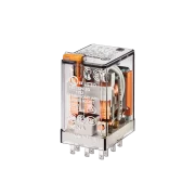 RELEU INDUSTRIAL MINIATURIZAT FISABIL ALIMENTARE 230VC.A. 3C 10A AGNI CU BUTON DE PROBA BLOCABIL