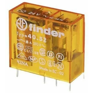 RELEU INDUSTRIAL MINIATURIZAT FISABIL TERMINALE LAMELARE TIP FASTON 187 (4.8X0.5MM) ALIMENTARE 24VC.C. 1C 16A AGNI CU BUTON DE PROBA BLOCABIL+ INDICATOR MECANIC
