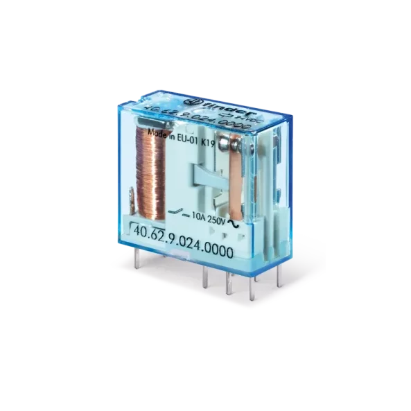 RELEU MINIATURIZAT IMPLANTABIL 5MM INTRE PINII CONTACTULUI BOBINA SENSIBILA IN C.C. ALIMENTARE 24VC.C. 2C 10A AGNI