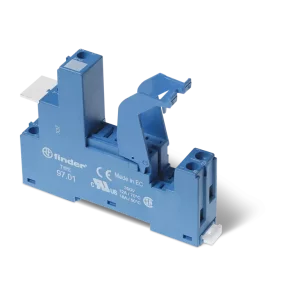 SOCLU BORNE CU SURUB PENTRU RELEE 46.61 PREIA MODULE 99.02/86.30; ECHIPAT CU CLEMA DE RETINERE/DESPRINDERE DIN METAL 097.71 ALBASTRU