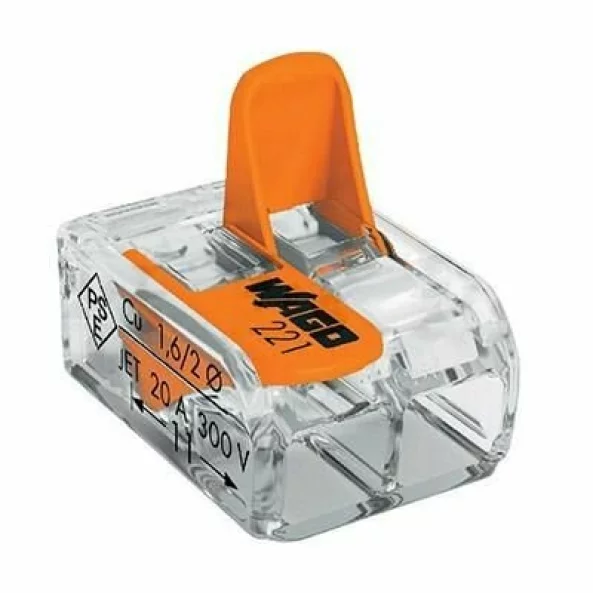 WAGO-221412 CLEMA 2 POLI (cu clapeta)
