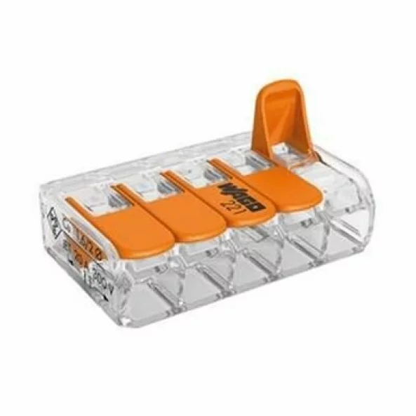 WAGO-221415 CLEMA 5 POLI (cu clapeta)