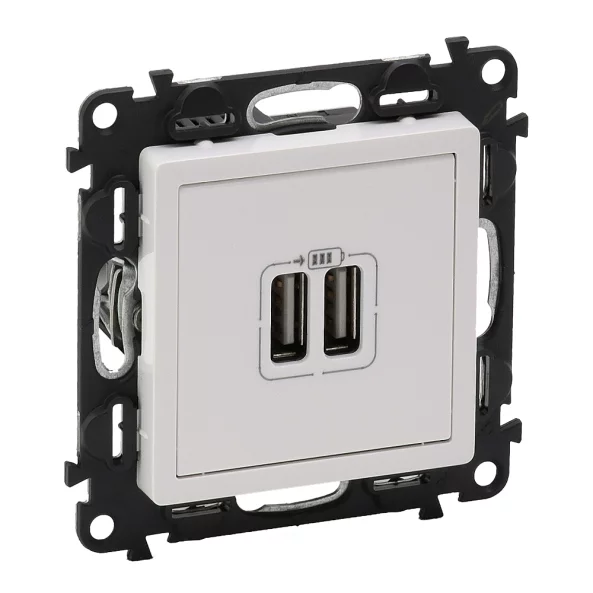 INCARCATOR USB DUBLU 5V 1500MA ALB