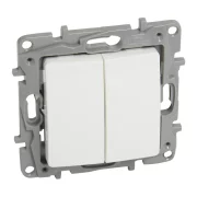 INTRERUPATOR DUBLU 10AX T.AUTO ALB 764506