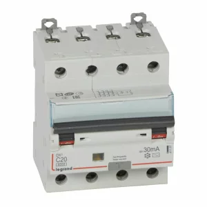 LEGRAND 411187 DISJUNCTOR DX3 4P C20 6000A AC 30MA 4M