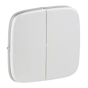 PLACA VALENA PT INTRERUPATOR/BUTON DUBLU ALBA PERLATA
