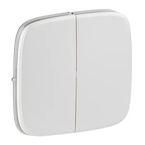PLACA VALENA PT INTRERUPATOR/BUTON DUBLU ALBA PERLATA