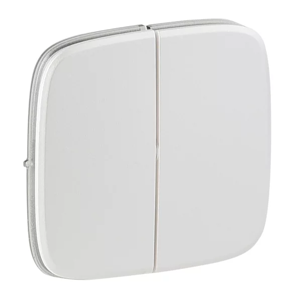 PLACA VALENA PT INTRERUPATOR/BUTON DUBLU ALBA PERLATA