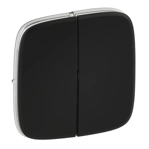 PLACA VALENA PT INTRERUPATOR/BUTON DUBLU NEAGRA