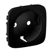 PLACA VALENA PT PRIZA 2P+T NEAGRA
