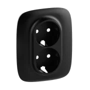 PLACA VALENA PT PRIZA 2X2P+T NEAGRA