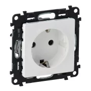 PRIZA SCHUKO 2P+T PROTECTIE COPII BORNE SURUBURI ALBA