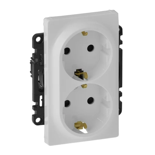 PRIZA SCHUKO 2X2P+T PROTECTIE BORNE AUTOMATE ALBA