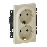 PRIZA SCHUKO 2X2P+T PROTECTIE BORNE AUTOMATE IVOAR