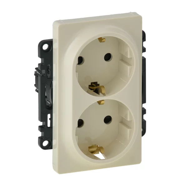 PRIZA SCHUKO 2X2P+T PROTECTIE BORNE AUTOMATE IVOAR