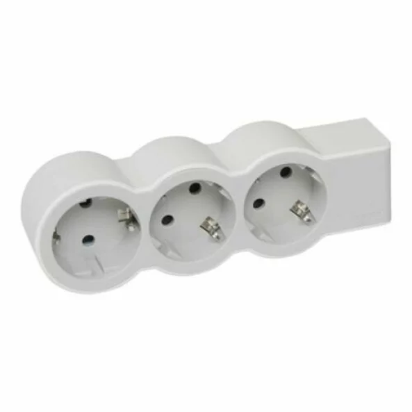 LEGRAND 694573 BLOC MULTIPRIZA 3X2P+T ALB-GRI