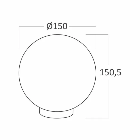 GLOB 15CM ALB CU DULIE E27