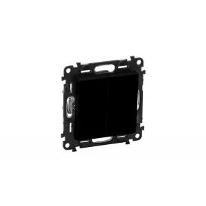 INTRERUPATOR CAP-SCARA DUBLU 10AX NEGRU MAT