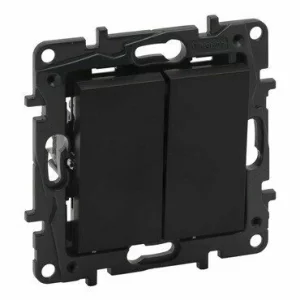 INTRERUPATOR DUBLU 10AX NEGRU MAT