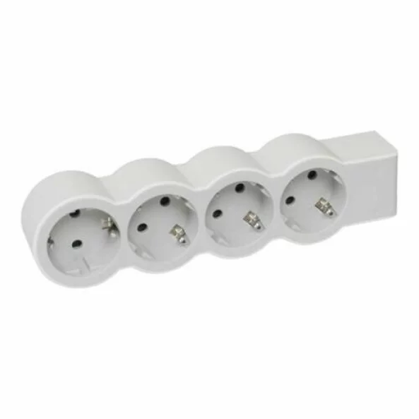 LEGRAND 694575 BLOC MULTIPRIZA 4X2P+T ALB-GRI