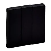 PLACA VALENA PT. INTRERUPATORERUP. TRIPLU NEGRU MAT