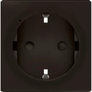 PLACA VALENA PT. PRIZA SCHUKO 2P+T NEGRU MAT