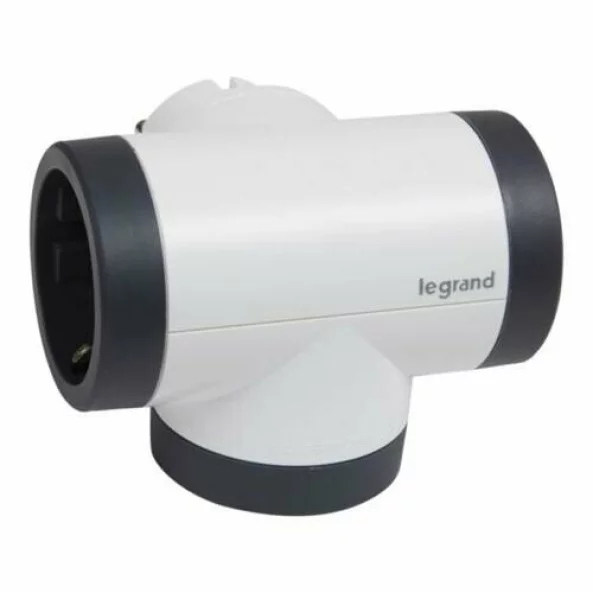 LEGRAND 694521 BLOC PRIZA LATERALE ROTATIV 2X2P+T 16A ALB-NEGRU