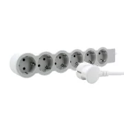 LEGRAND 694557 BLOC MULTIPRIZA MOBIL STANDARD 6X2P+T 1,5M ALB-GRI