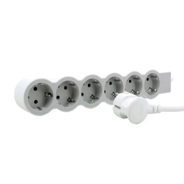 LEGRAND 694557 BLOC MULTIPRIZA MOBIL STANDARD 6X2P+T 1,5M ALB-GRI
