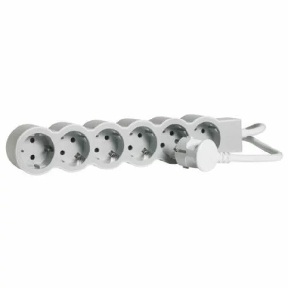 LEGRAND 694565 BLOC MULTIPRIZA MOBIL STANDARD 6X2P+T 3M ALB-GRI