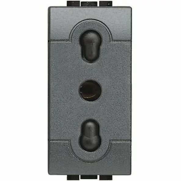 PRIZA 2P+T 10/16A 1M ANTRACIT L4180-EU