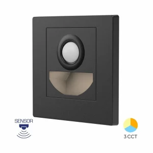 CORP LED PT TREPTE CU SENZOR 1.5W 3IN1 NEGRU