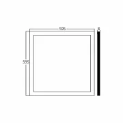 PANEL LED SLIM 40W 6400K 2600LM 595X595 ALB