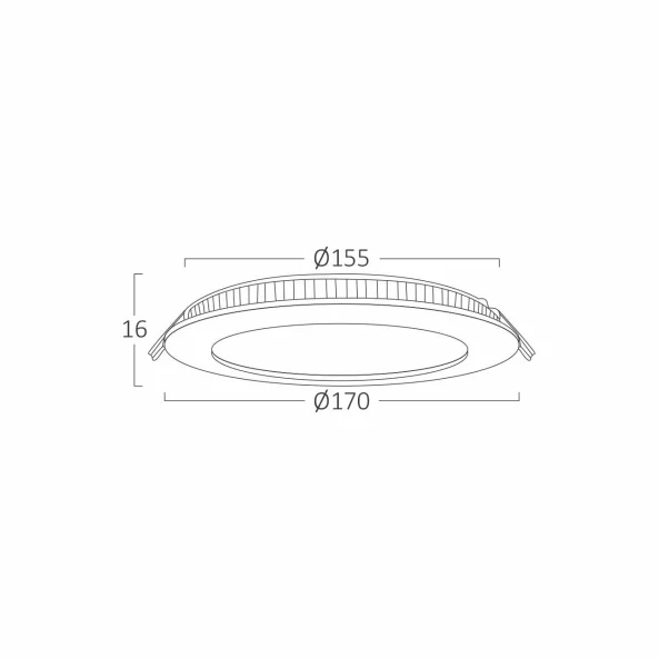 SPOT CU LED ROTUND INCASTRAT 12W 6400K 4INCH
