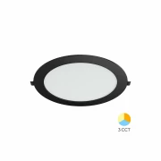 SPOT CU LED ROTUND INCASTRAT 24W 10INC NEGRU CCT