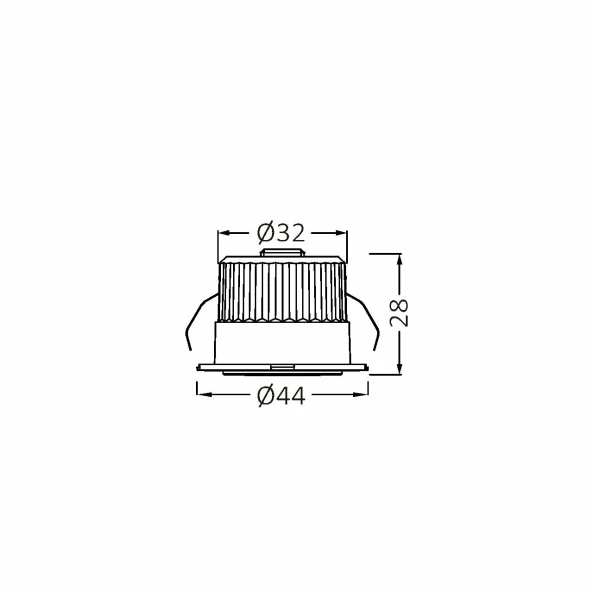 SPOT LED 3W 6500K NEGRU ROTUND IP54