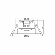 SPOT LED 7W 3000/4000/6000K ALB ROTUND IP20