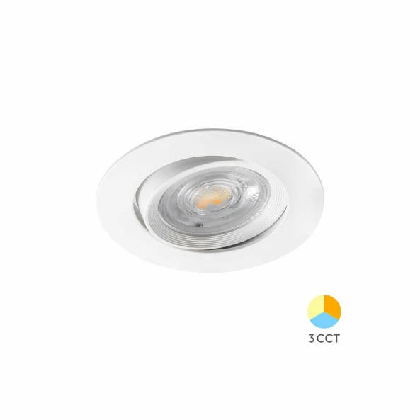 SPOT LED 7W 3000/4000/6000K ALB ROTUND IP20