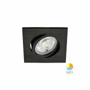 SPOT LED 7W 3000/4000/6000K NEGRU PATRAT IP20