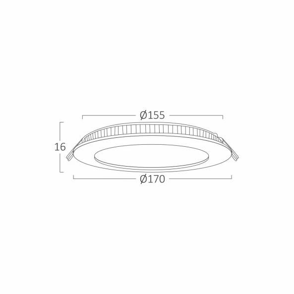 SPOT LED ROTUND 12W 3000K