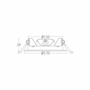 SPOT ROTUND ST 12W DIM CCT NEGRU IP40 BR-BP01-91281