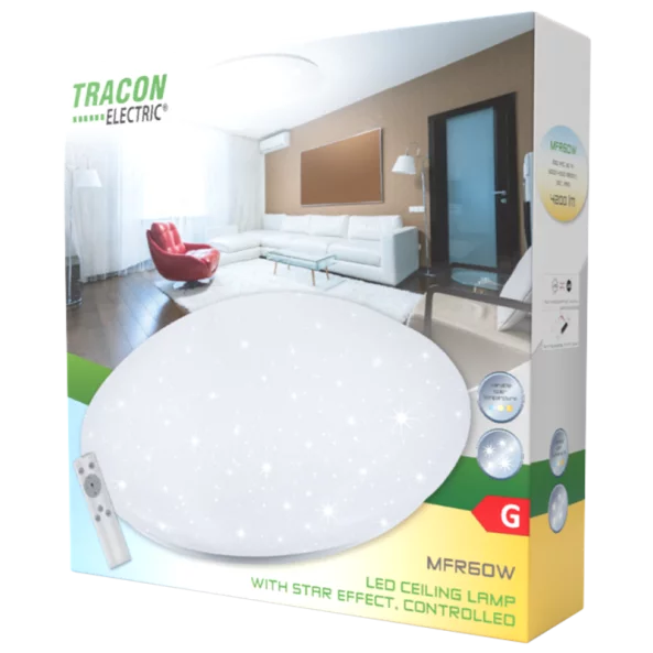 CIL LED PT.TAVAN EFECT DE CER INSTELAT CU TELECOMANDA MFR80W