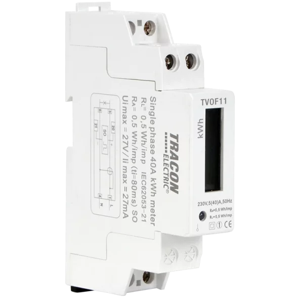 CONTOR DE EN. ELECTRICA DIRECT AFISAJ LCD MONOFAZAT 1 MOD. TVOF11