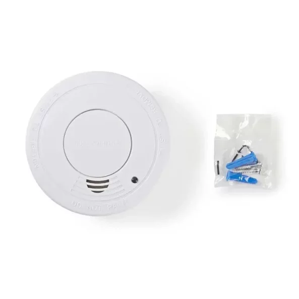 DETECTOR DE FUM CU ALARMA AVERTIZARE BAT.