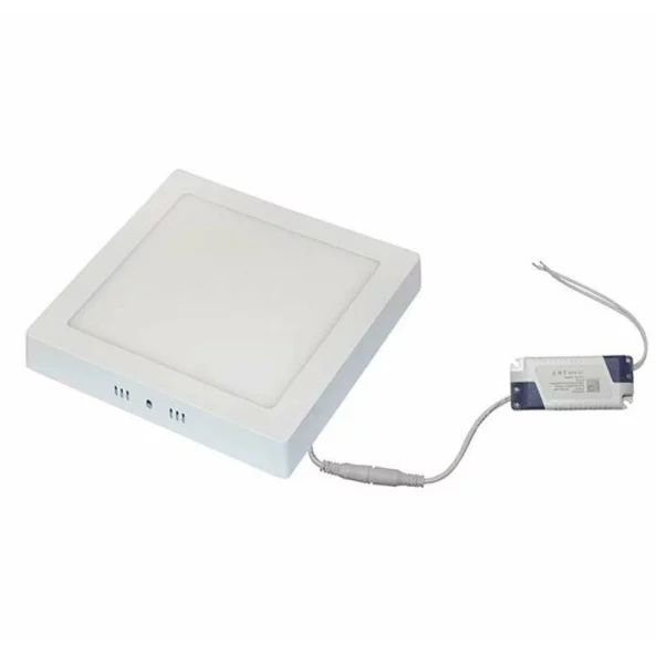 CORP PT LED SLIM PATRAT ARGINTIU 18W L.RECE D:220MM