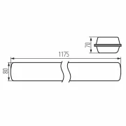 KANLUX 22607 MAH LED HI 38W-NW K4000 120CM RYF IP65