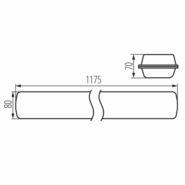 KANLUX 22607 MAH LED HI 38W-NW K4000 120CM RYF IP65