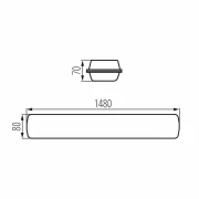 KANLUX 28686 CORP ETANS LED 66W-840-RYF 66W 1500MM 4000K