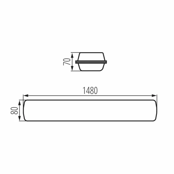 KANLUX 28686 CORP ETANS LED 66W-840-RYF 66W 1500MM 4000K